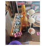 Candle Holder / Large Amber Jar / Table Top Decor