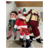 Plush Holiday Figures: Santa, Snowman & Elf