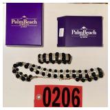 Palm Beach Jewelry Black Beaded Necklace Set