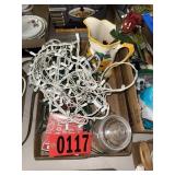 Holiday String Lights & Yellow Floral Pitcher
