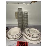 Corelle Striped Dinnerware & Tumbler Set
