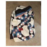 Handmade Floral Star Patchwork Quilt