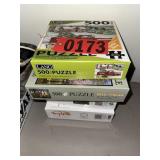 Trio of 500-Piece Cardboard Jigsaw Puzzles