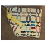Vintage Tied Multi-Pattern Bowtie Quilt