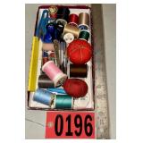Sewing Threads organizer Box & Wooden Ruler