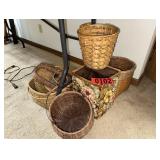 Large Collection of Vintage Woven Wicker Baskets