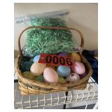 Easter Basket with Plastic Eggs