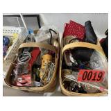 Two Splint Wood Baskets & Utility Mix