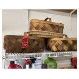 Set of 3 Splint Wood Harvest Baskets