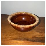 Vintage Hull Brown Drip Glaze Serving Bowl