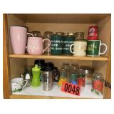Mugs & Kitchen Glassware Cabinet Lot