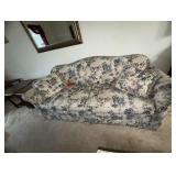 Traditional Floral Tapestry Rolled-Arm Sofa