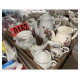 Vintage Musical Porcelain Teaware Rose Set