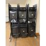 64 Steel Chairs with Storage Rack