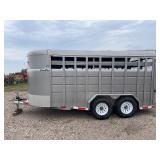 2016 Corn Pro 16’ Livestock Trailer - Like New!