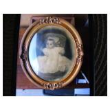 Vintage Oval Framed Baby Picture