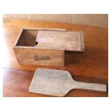 Wooden Box and Paddle
