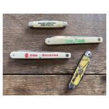 (4) pocket knives with advertising