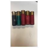 Five 12 gauge slugs