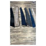 Six gun sleeves, approximately 54 inches long