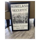 12x18 Framed Poster labeled " Homeland security"
