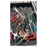 Large assortment of pliers