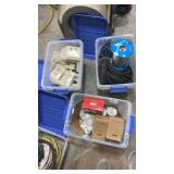 5 totes, full of electrical supplies,