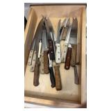 Several quality knives, and Steele