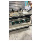 Panini press cooker with rolling cart and