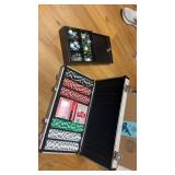 Large poker set and marbles in locking box