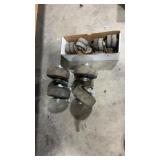 Several castor wheels