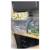 Large selection of measuring cups jar, lids,