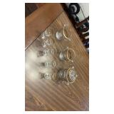 Gold plated set includes goblets sugar creamer