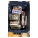War, DVDs, and some VHS tapes, including the