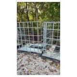 2 metal framed fiberglass skid carriers