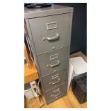 Four drawer metal file cabinet