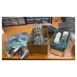 Electrical pigtails in tennis supplies, peg hooks