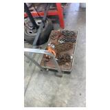 Aluminum frame rolling cart with four chains come