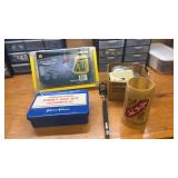 First aid kit, red stripe wooden mug heat shrink