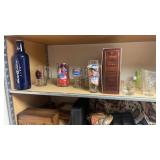 Beer glasses, including  AB collectibles.