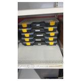 (5) organizers, full of nails washers, quarter
