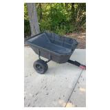 Fiberglass yard cart with dump