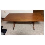 Duncan Fife drop leaf coffee table measures 48