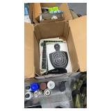 Hunting supplies, including targets, climbing