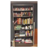 Metal bookshelf, 36 inches wide 13 inches deep 78