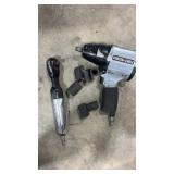 Half inch and 3/8 drive air wrenches impacts with
