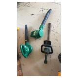2  Electric leaf blowers and hedge trimmer