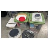 Scales, cooking supplies, bowls