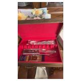 Collector, spoons, silverware set box, placemats