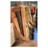 Large rolling wooden cart 7
